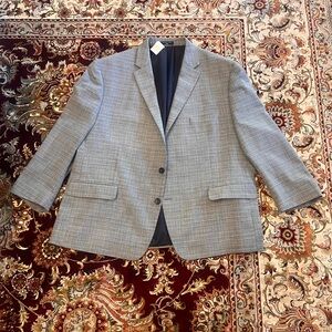 Shaquille O'Neal Navy Light Gray Suit Jacket Size XLG - Sz 50 Short - Read4Info